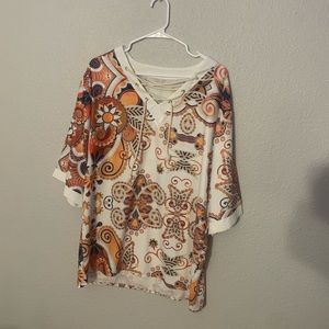 Tropical Shirt With Lace